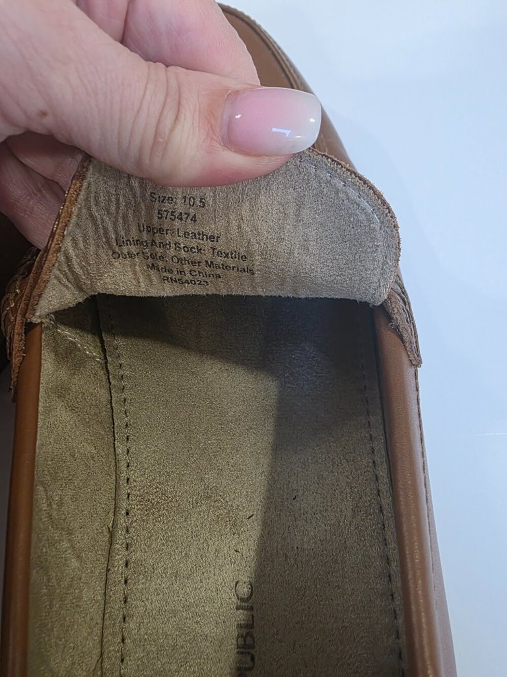 Banana Republic Men’s Brown‎ Leather Loafers Ortholite Size 10.5 - Picture 4 of 7